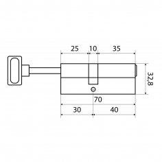 Стандарт MAX 70 S (40x30S) SN 5кл перф.ключ/шток Цилиндровый механизм