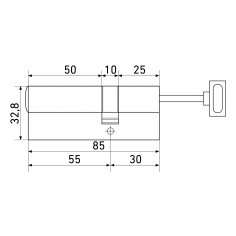 Стандарт MAX 85 S (55x30S) SN 5кл перф.ключ/шток Цилиндровый механизм