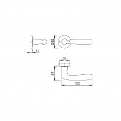 Ручка дверная HOPPE (Германия) M1515/23K (Vitoria), F73 бронза