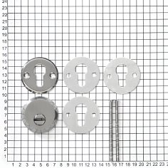 Броненакладка на цилиндровый механизм DOORLOCK DEF5512, декоративная, матовый никель