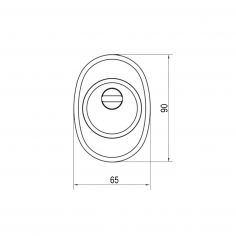 Броненакладка на цилиндровый механизм DOORLOCK DEF4915, декоративная, полированная нержавеющая сталь