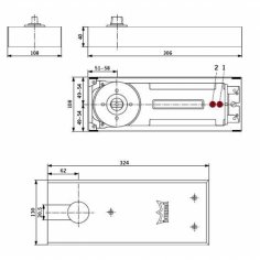 Доводчик DORMA BTS80, EN 6 без шп.