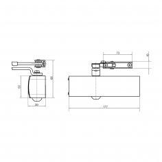 Дверной доводчик GEZE TS1500 EN3/4 серебристый