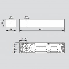 Доводчик DORMA BTS80, EN 6 без шп.
