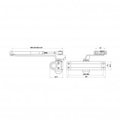 Дверной доводчик DOORLOCK  DL70 EN2/3/4  черный