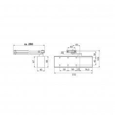 Дверной доводчик dormakaba TS72 EN2-4 коричневый