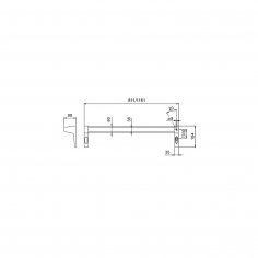 Механизм системы "антипаника" клавишный DOORLOCK PD800FR-PUSH 811мм PZ72мм, Черный