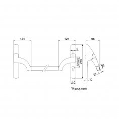 Механизм системы "антипаника" DOORLOCK PD800FR-BAR PZ72мм, черный