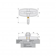 Оконный замок ABUS DFS 95, коричневый