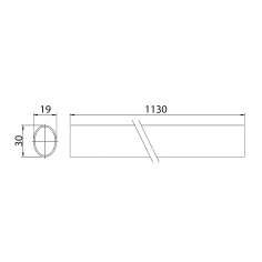 Нажимная балка для механизма DOORLOCK PD900FR-BAR, серебристый, 1130мм