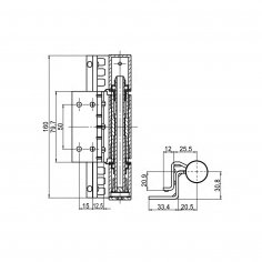 Дверные петли ECO FE/KO type E17.01, комплект, карточные, оцинкованные