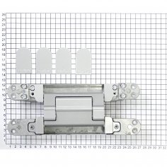 Дверная петля CEMOM ESTETIC 200/A 3D 8060 скрытая, матовый хром