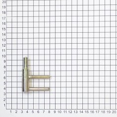 Дверная петля OTLAV 495 диаметр14мм (часть коробки), штыревая, покрытие желтым цинком