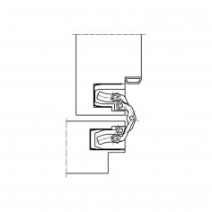 Дверная петля SIMONSWERK Tectus TE 240 3D скрытая, полированная латунь