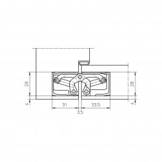 Дверная петля SIMONSWERK Tectus TE 340 3D скрытая, полированная латунь