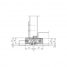 Дверная петля SIMONSWERK Tectus TE 240 3D скрытая, полированная латунь