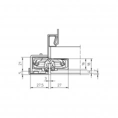 Дверная петля SIMONSWERK Tectus TE 240 3D скрытая, полированная латунь