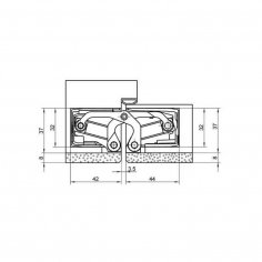 Дверная петля SIMONSWERK Tectus TE 640 3D A8 скрытая, покрытие под нержавеющую сталь