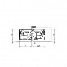 Дверная петля SIMONSWERK Tectus TE 640 3D F1 скрытая, полиэфирное покрытие под матовый хром