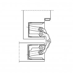 Дверная петля SIMONSWERK Tectus TE 540 3D скрытая, покрытие под нержавеющую сталь