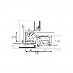 Дверная петля SIMONSWERK Tectus TE 541 3D FVZ F1 скрытая,  полиэфирное покрытие под матовый хром