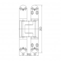 Дверная петля SIMONSWERK Tectus TE 540 3D скрытая, покрытие под нержавеющую сталь