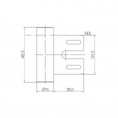 Дверная петля SIMONSWERK Variant V 8000 WF F2 цилиндрическая, матовый никель