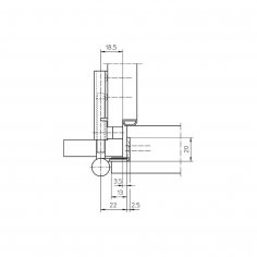 Дверная петля SIMONSWERK Variant V0037 WF F2 карточная, матовый никель