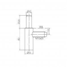 Дверная петля SIMONSWERK Variant V 8100 WF U штыревая,  никелированная