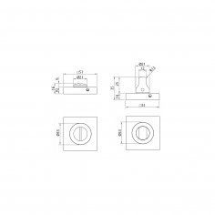 Поворотная кнопка DL M08/SY OSV-15 (матовая латунь)