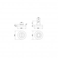 Поворотная кнопка DL M08/Y OSV-15 (матовая латунь)