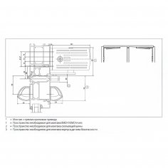 Привод распашной GEZE Slimdrive EMD Invers для 2-х створчатой двери с роликовыми тягами, серебристый
