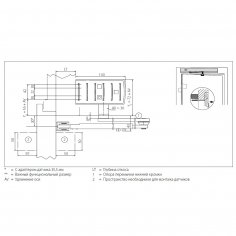 Привод распашной GEZE Powerturn с рычажной тягой, серебристый