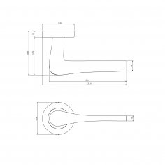 Ручка дверная DOORLOCK M102/Y Aldebaran, матовый хром