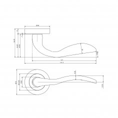 Ручка дверная DOORLOCK M017/Y Altair, полированная латунь