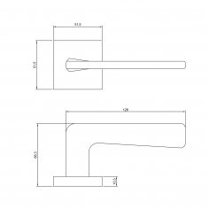 Ручка дверная DOORLOCK Stern Z17S, матовый никель