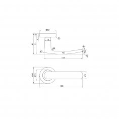 Ручка дверная DOORLOCK Rigel M027, матовый хром