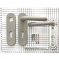 Ручка дверная DOORLOCK V S38KP/F G PZ72, серая