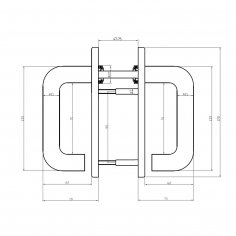 Ручка дверная DOORLOCK V S38KP/F G PZ72, серая