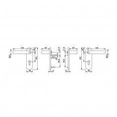 Ручка дверная HOPPE (Германия) FS-K138/353K (Paris) PZ72mm, F9016 белая