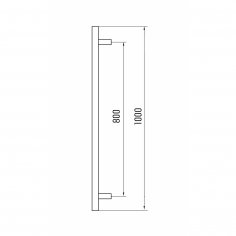 Ручка-скоба DOORLOCK PHS12/32/2ст, 800 мм/1000 мм, SSS матовая нержавеющая сталь