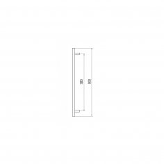 Ручка-скоба DOORLOCK PHS14/38/2ст, 300 мм/500  мм, SSS матовая нержавеющая сталь