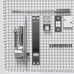 Шпингалет автоматический DOORLOCK FAB/M/200/SSS нержавеющая сталь, длина хода 16мм, планка 26х171мм, шток 200мм