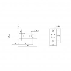 Задвижка дверная DOORLOCK DL160, 8*8 мм, 60 мм, матовый никель