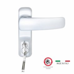 Внешняя нажимная ручка DOORLOCK PD900FR/H1, с цилиндром, серебристый.