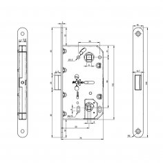 Замок дверной DOORLOCK 432, межкомнатный, матовый хром