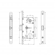 Замок дверной DOORLOCK 431, матовый хром