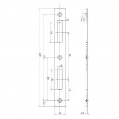 Запорная планка ГАРДИАН PROFI 11.24, никелированная