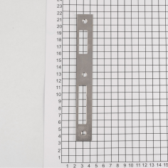 Запорная планка DOORLOCK  PL.23.180.AS.Ni для профильных замков DL PL301, PL201, VF PZ92, симметричная, cо смещением, матовый никель