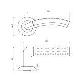 СТАНДАРТ 26 SN/CP мат.никель/хром квадрат 140мм (В2В) Комплект ручек